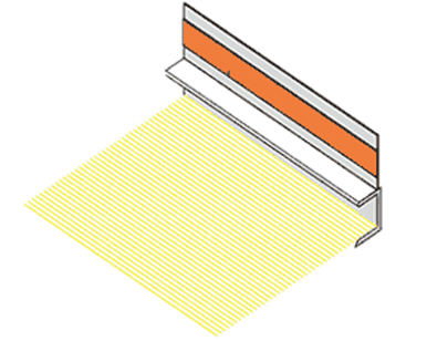 Профиль оконного примыкания шириной 6 и 9 мм с сеткой (2.3м)